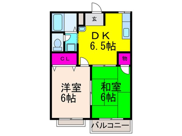 ハイツ山城の物件間取画像